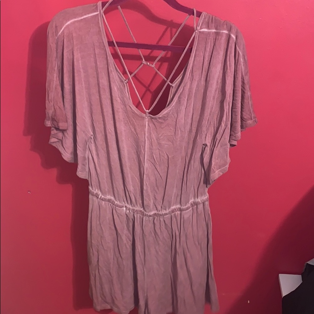 American Eagle jumpsuit with around the neck strin